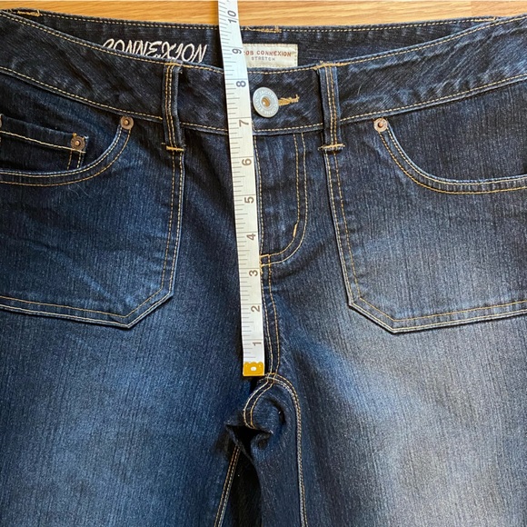 Jacob connexion mid rise bootcut jeans size 28 flare denim patch pockets Y2K - Picture 10 of 14